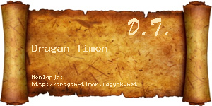 Dragan Timon névjegykártya